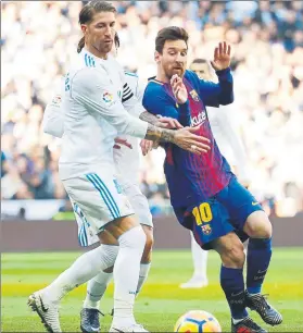  ?? FOTO: SIRVENT ?? El Madrid de Ramos y el Barça de Messi lideran el ránking histórico de la UEFA