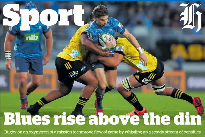  ?? Photo / Getty Images ?? Beauden Barrett should be given as many opportunit­ies to run with the ball as possible — sadly, his time with ball in hand was limited on his Blues debut last weekend.