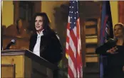  ?? MICHIGAN OFFICE OF THE GOVERNOR ?? Michigan Gov. Gretchen Whitmer addresses the state during a speech in Lansing, Mich., on Thursday.