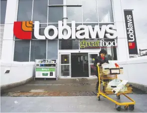  ?? NATHAN DENETTE / THE CANADIAN PRESS FILES ?? “As we face pressures, one option is higher prices for customers, but we don't want to take that approach as Canadians are facing enough financial pressures,”
Loblaw spokespers­on Catherine Thomas said.