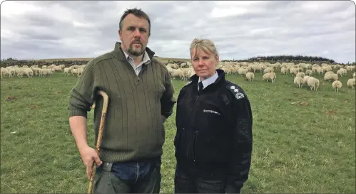  ??  ?? John Fyall and Gill MacGregor, who feature in the Sheep-wise film.
