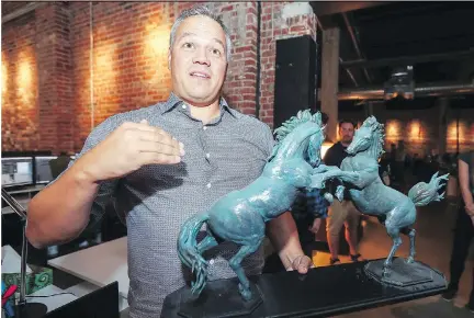  ?? JOHN MAHONEY ?? These 3D-printed stallions helped Sébastien Moreau’s company, Rodeo FX, create effects for the television show Game of Thrones.
