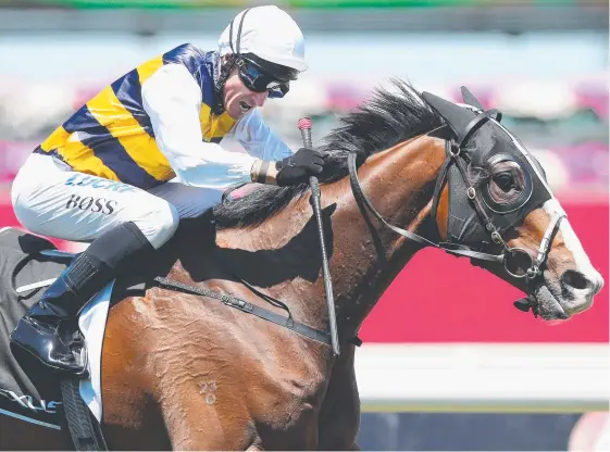  ?? Picture: GETTY IMAGES ?? Jockey Glenn Boss has won three times on Tom Melbourne and will try to extend that to four in Saturday’s Epsom Handicap.