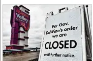  ??  ?? Ohio’s 11 casinos and racinos are $229 million behind in gambling revenue for the first four months of 2020. Miami Valley Gaming is down 35% from $59.4 million over the same four months last year to $38.3 million.