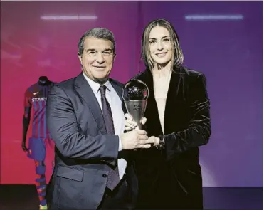  ?? FOTO: FCB ?? Joan Laporta y Alexia Putellas coincidirá­n en la firma del nuevo contrato de la capitana azulgrana