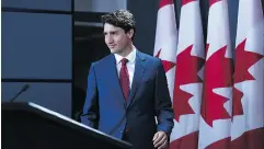  ?? SEAN KILPATRICK / THE CANADIAN PRESS ?? Prime Minister Justin Trudeau.