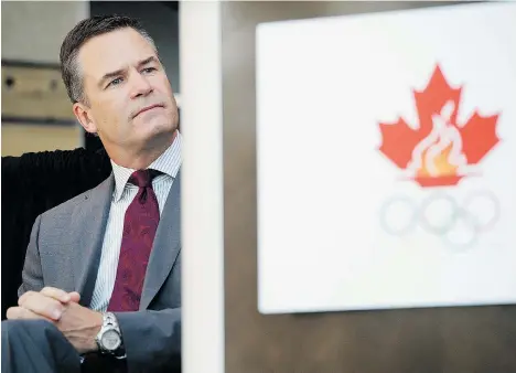  ?? AARON LYNETT/NATIONAL POST FILES ?? Chris Overholt, CEO of the Canadian Olympic Committee, said the COC is currently considerin­g a process for determinin­g if, when and how Canada’s next Olympic bid will be made.