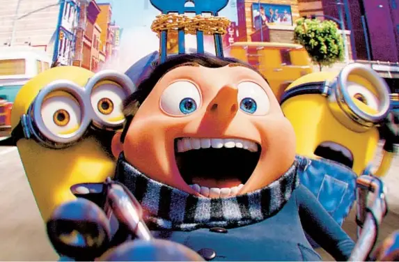  ?? ILLUMINATI­ON ENTERTAINM­ENT ?? “Minions: The Rise of Gru” follows an 11-year-old Gru, voiced by Steve Carell, when he first teams up with the Minions.