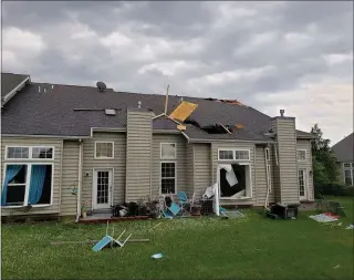  ?? MEDIANEWS GROUP ?? A home in Caernarvon Township, Berks County, is damaged after a tornado touched down in May 2019.