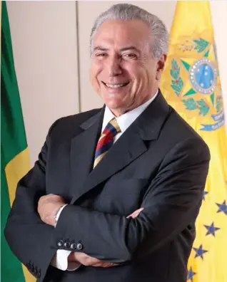  ??  ?? Michel Temer, 37th President of Brazil