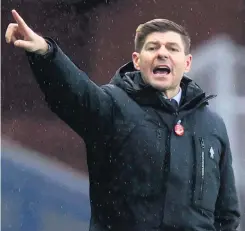  ??  ?? Derby fever: Rangers boss Steven Gerrard