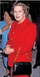  ?? ?? icOnic: Baroness Thatcher with her trademark black handbag