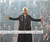  ?? Photos courtesy of Warner Bros Pictures ?? Johnny Depp as Gellert Grindelwal­d.