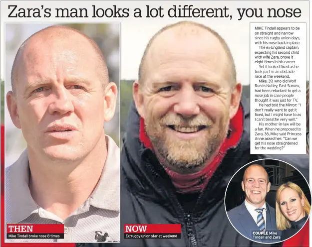  ??  ?? Mike Tindall broke nose 8 times Ex-rugby union star at weekend