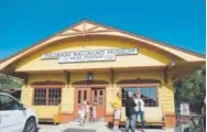  ?? Joshua Berman, Special to The Denver Post ?? Visitors head into the Colorado Railroad Museum in Golden.