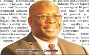  ??  ?? Minister Winston Chitando