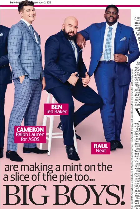  ??  ?? RAUL Next
CAMERON Ralph Lauren for ASOS BEN Ted Baker