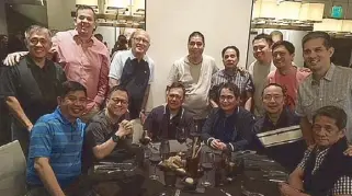  ??  ?? PBA Board of Governors, led by chairman Ricky Vargas, with commission­er Willie Marcial and legal counsel Melvin Mendoza in Las Vegas.