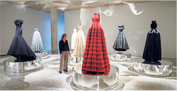  ?? — Photos: AFP ?? The exhibit will offer visitors a look at 60 garments, chosen by Alaia himself.