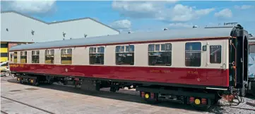  ??  ?? Left: This recently refurbishe­d BR Mk.1 coach shows the high standard of work that takes place at Crewe.