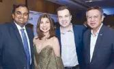  ??  ?? (From left) Singapore Airlines GM Balagopal Kunduvara, Joanne Rae Ramirez, Cathay Pacific Philippine­s country manager Rob Bradshaw and Frank Evaristo.