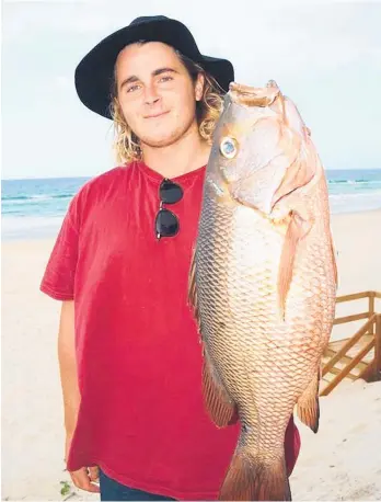  ??  ?? Sam Brown, 19, blacked out and sank 30m to the sea floor after going back into the water to retrieve a spear gun that was stuck in a rock.