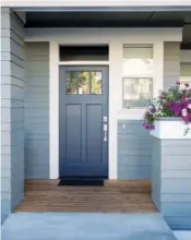  ??  ?? Installing a new door on the front of your home can make a big difference in its return on investment.