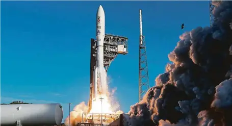  ?? REUTERS ?? A United Launch Alliance Atlas V rocket lifts off from the Cape Canaveral Air Force Station, Florida, U.S.