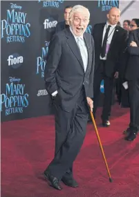  ?? CHRIS PIZZELLO INVISION/THE ASSOCIATED PRESS ?? Dick Van Dyke, who played Bert and Mr. Dawes Sr. in Mary Poppins returned to play Mr. Dawes Jr. in Mary Poppins Returns.