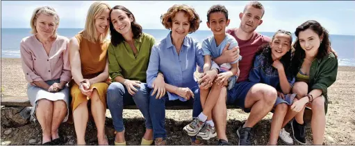  ??  ?? MAKING WAVES: Devious Imelda Staunton, left, plots dark deeds on a sunny day at the seaside in Flesh And Blood