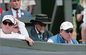  ?? TIM IRELAND/AP PHOTO ?? Ivan Lendl, right, Andy Murray’s coach, watches Murray play against Sam Querrey during a quarterfin­al match at Wimbledon on July 12.