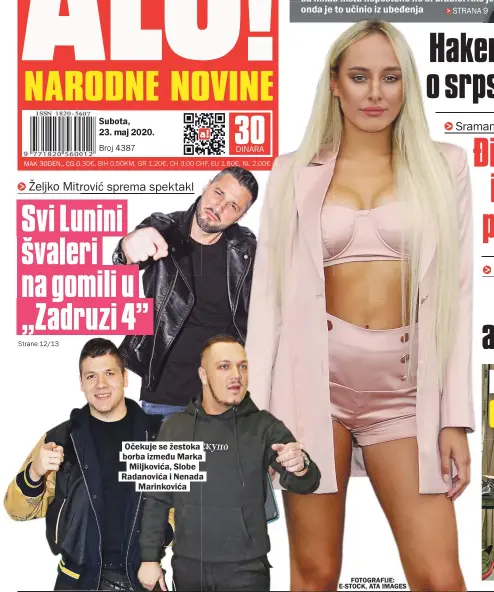  ?? FOTOGRAFIJ­E: E-STOCK, ATA IMAGES ?? Očekuje se žestoka borba između Marka
Miljkovića, Slobe Radanovića i Nenada
Marinković­a