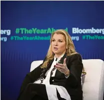  ?? BLOOMBERG PHOTO BY ALEX FLYNN ?? Mindy Grossman, president and CEO of Weight Watchers Internatio­nal Inc., touts the newly rebranded focus of WW as a “360 degree approach to ‘healthy,’” offering more than just “short-term solutions” to weight loss.