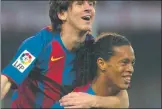  ?? FOTO: M. MONTILLA ?? Messi se estrenó a pase de Ronaldinho