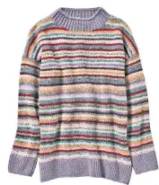  ??  ?? Stripe Marl Sweater, £175, toa.st