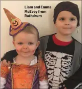  ??  ?? Liam and Emma McEvoy from Rathdrum