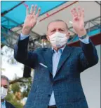  ?? ?? Erdogan greets his supporters in Eskisehir, Turkey, yesterday.