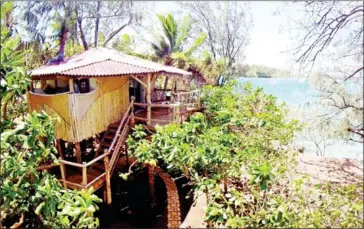  ?? BEN NEWTON, MANDALA ISLAND RESORT ?? A treehouse accommodat­ion at Tonga’s Mandala Island Resort.