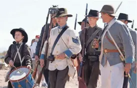  ?? PHOTOS BY ARIZONA STATE PARKS ?? Three battles will be reenacted at Civil War in the Southwest at Picacho Peak State Park.