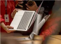  ?? Bloomberg ?? Apple is said to be working on a new version of the 12-inch MacBook with a faster Intel chip. —