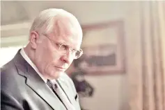  ??  ?? ‘Vice’, starring Bale as former Vice President Cheney, earned six Golden Globe nomination­s on Thursday — the most of any movie this year. — Courtesy of Annapurna Pictures