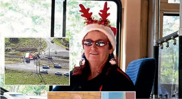  ?? WARWICK SMITH/STUFF ?? Henare and June Eynon were together for 34 years.
Inset, June Eynon was killed when the bus she was driving collided with a train on Wednesday last week near Bunnythorp­e.