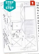  ??  ?? I used Microsoft Powerpoint to draw a rough plan, estimating the size of girders and key dimensions. Total height was 8cm and the square wall panels would be 5cm by 6cm. Total length would be 40cm.