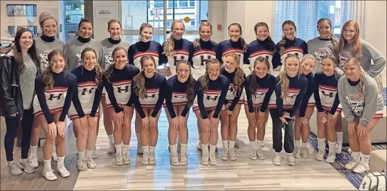  ?? Contribute­d ?? The Heritage High School cheerleade­rs placed third in the Class 3A-4A division at the GHSA Game Day State Championsh­ips in Carrollton this past Saturday.