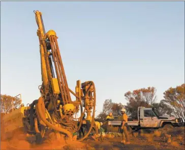  ??  ?? Drilling for manganese at the Bryah Basin.