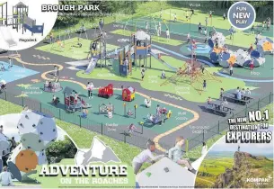  ??  ?? Artist’s impression­s of how the new play area will look at Brough Park.