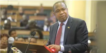  ??  ?? Prof Ncube projected in the 2021 National Budget that the domestic economy was largely expected to rebound and register growth of 7,4 percent this year