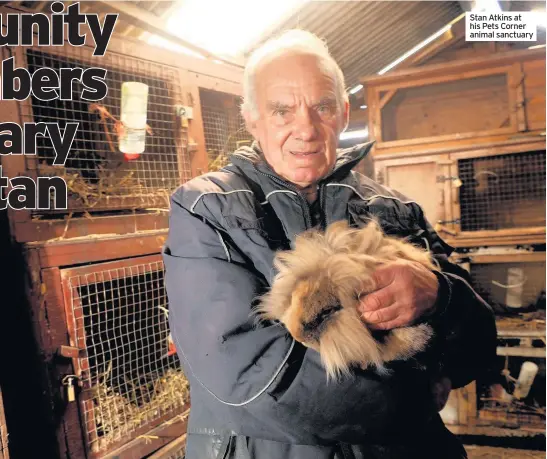  ??  ?? Stan Atkins at his Pets Corner animal sanctuary