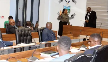  ?? Photo: Nampa ?? Re-elected… Marlayn Mbakera was on Monday sworn in as chairperso­n of the Otjozondju­pa Regional Council.