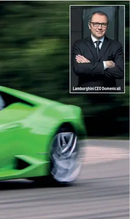  ??  ?? Lamborghin­i CEO Domenicali